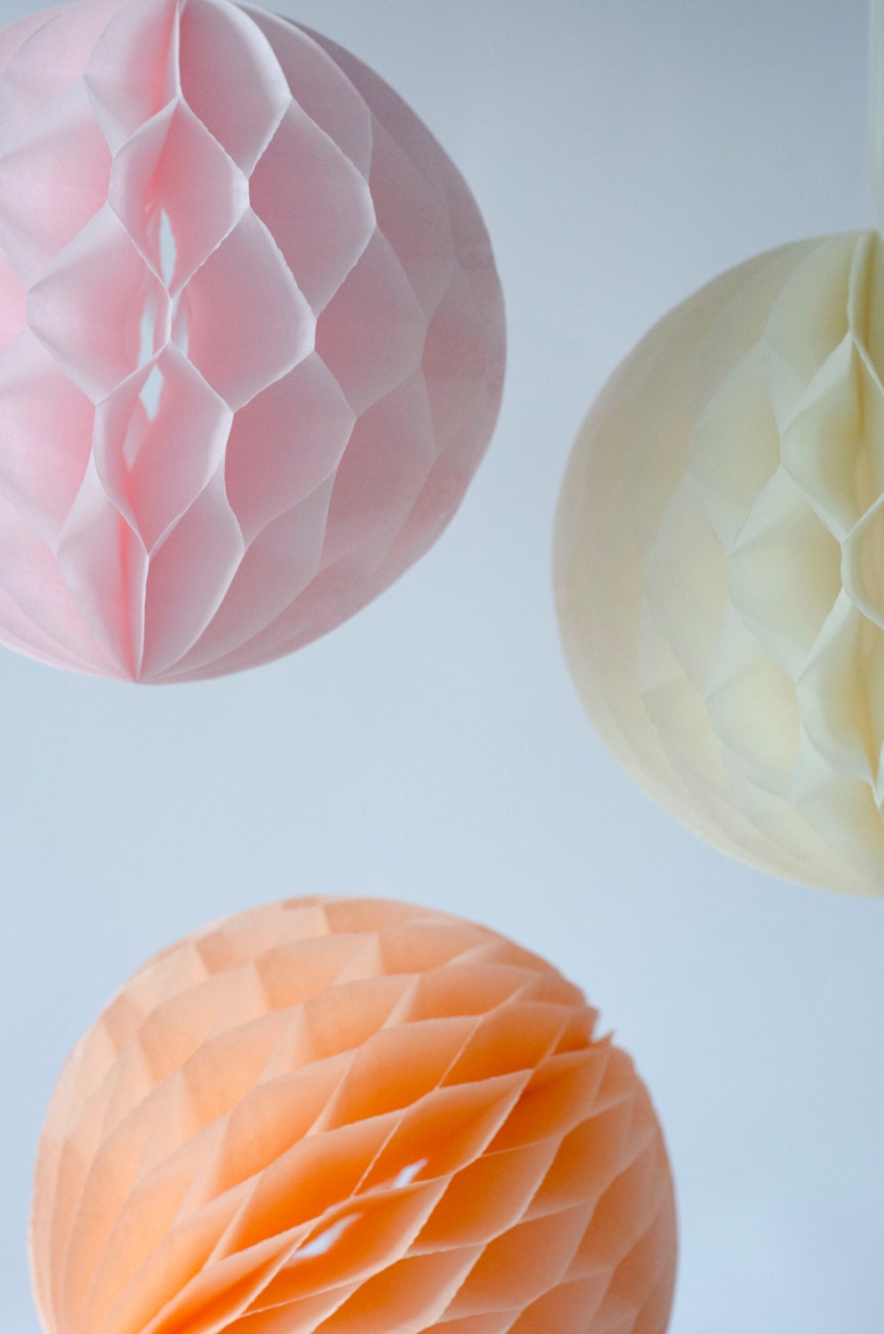 30 mixed colours paper HONEYCOMB BALLS set | Easter decorations | Garden party decoration