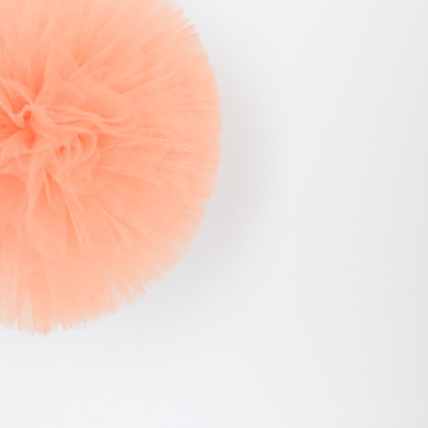 Peach Tulle Pom Poms for wedding decor Tulle balls baby shower bridal shower kids room home decor gift