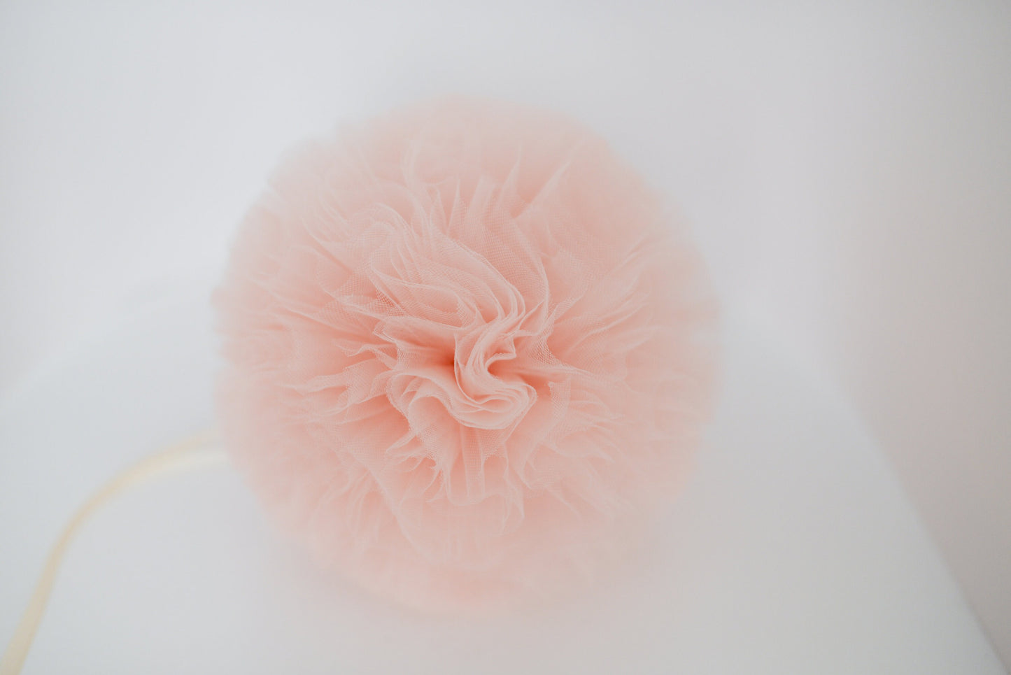 Peach Tulle Pom Poms for wedding decor Tulle balls baby shower bridal shower kids room home decor gift
