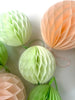 Pale mint paper honeycomb ball party decorations Wedding Baby shower Bridal shower decor pale green home decor gift eco friendly event decor