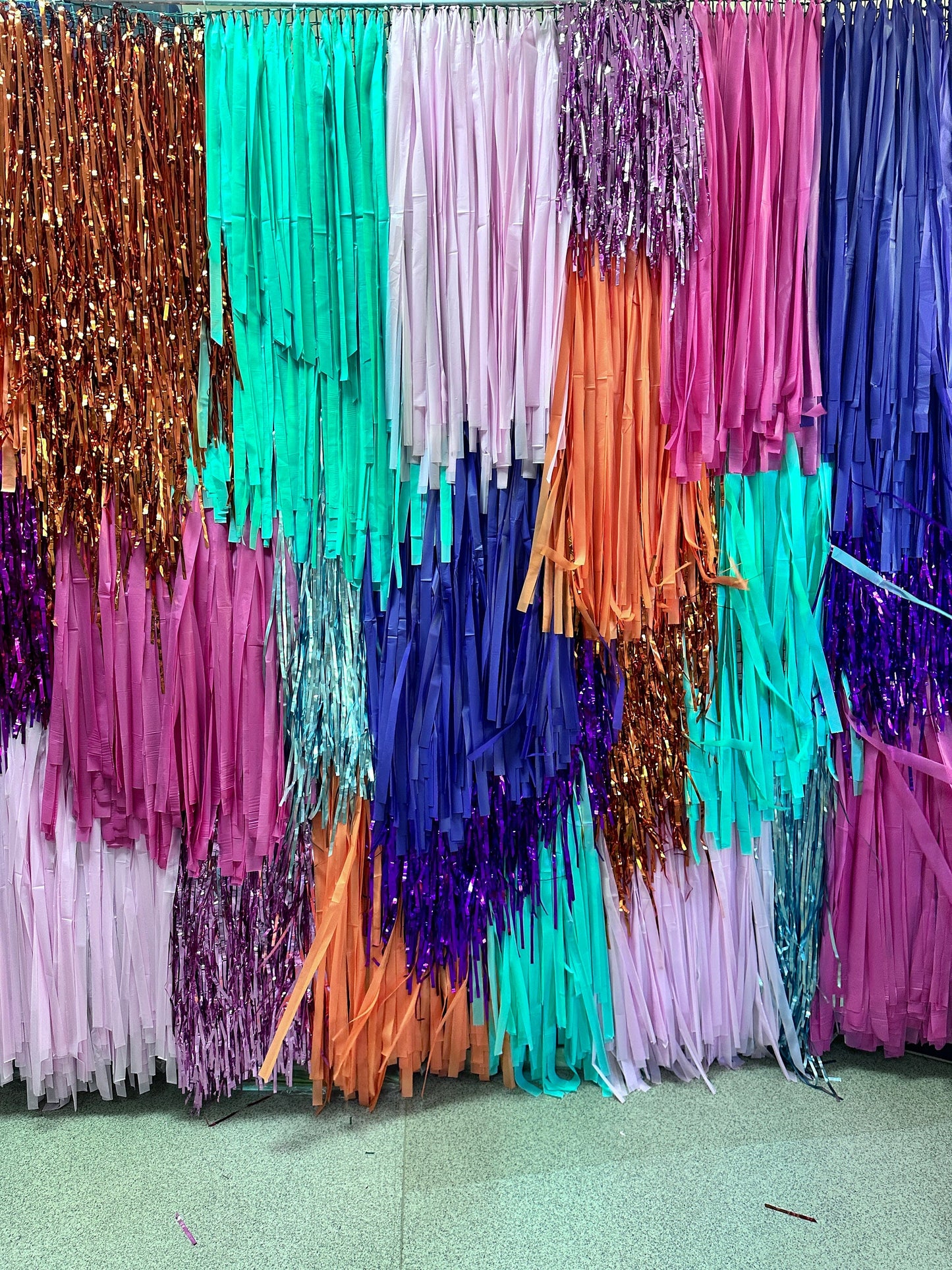 Custom Colour Fringe Backdrop Wall | Streamer Photo Backdrop | Event Decoration
