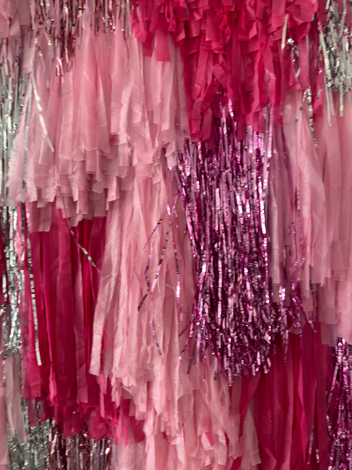 Custom Color Fringe Backdrop SECTION: Party Photo Wall, Split Order Option