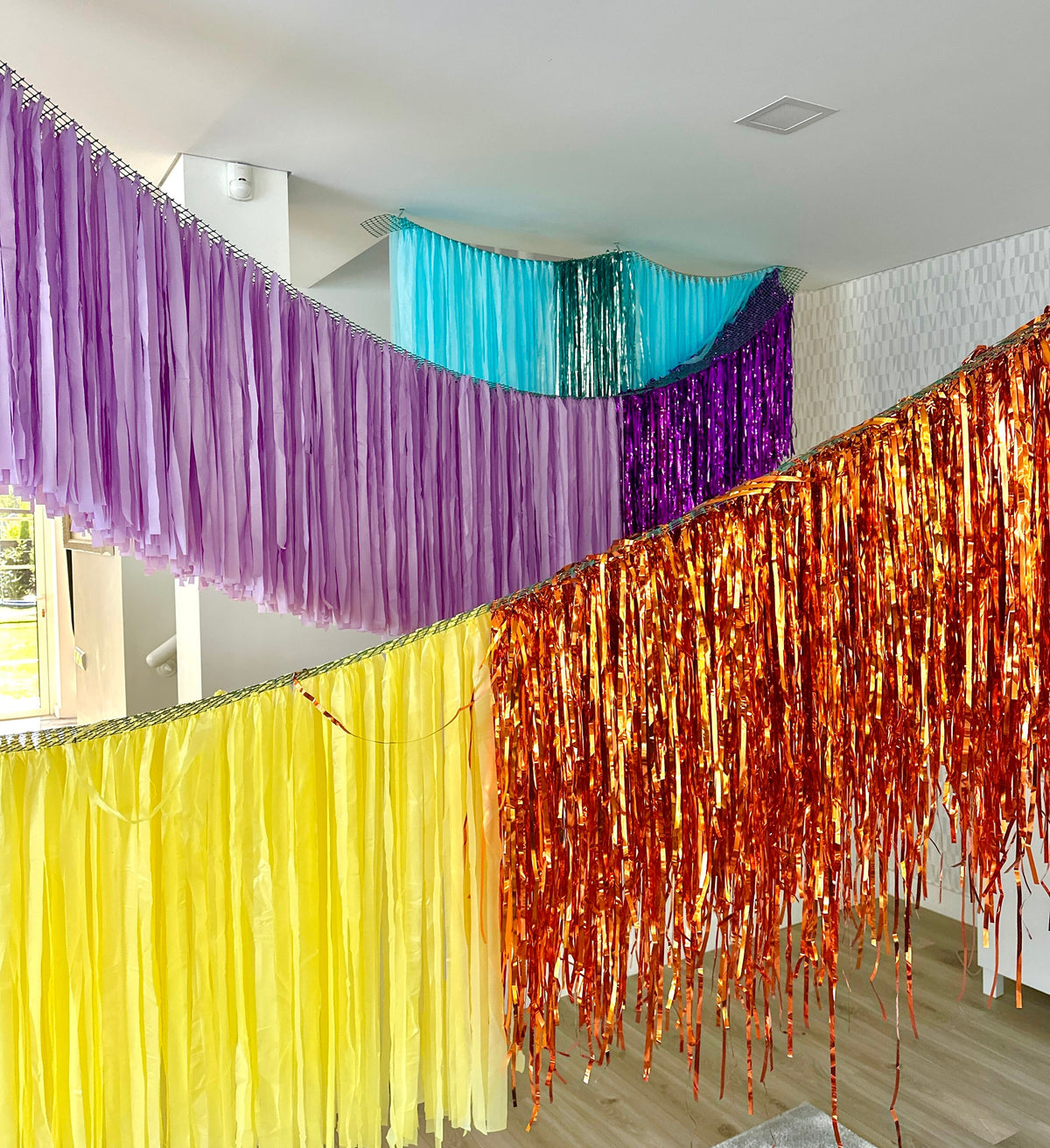 Custom Ceiling Fringe Garland, Ceiling Aerials, Wedding & Party Decor