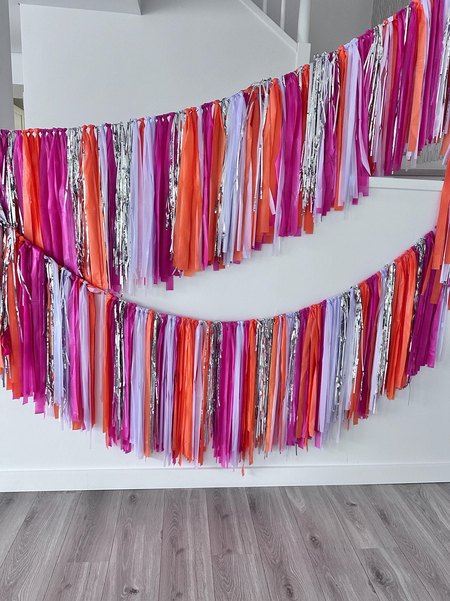 Football Party Fringe Tassel Garland Green Black White Silver Backdrop Banner
