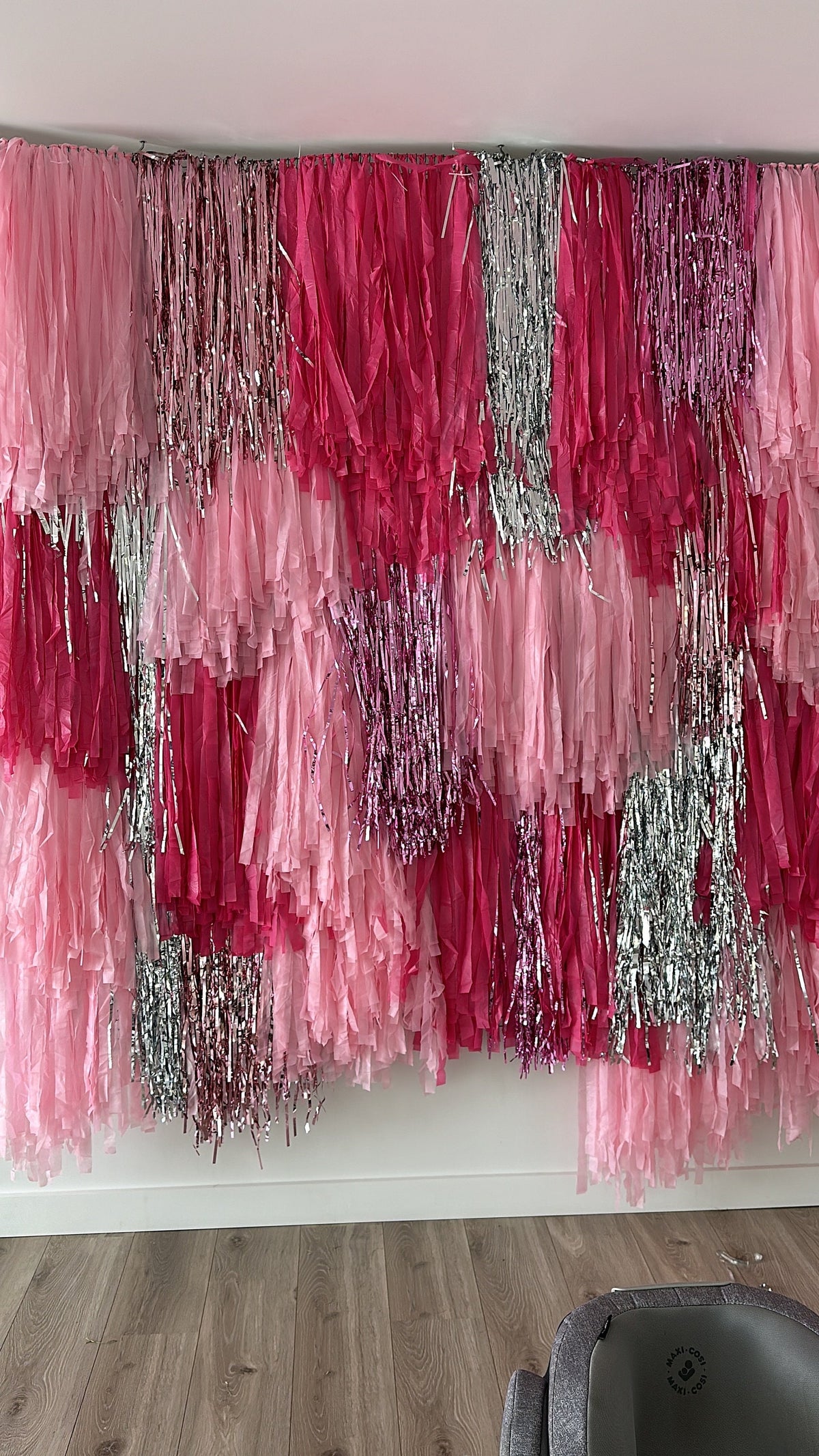 Custom Color Fringe Backdrop SECTION: Party Photo Wall, Split Order Option