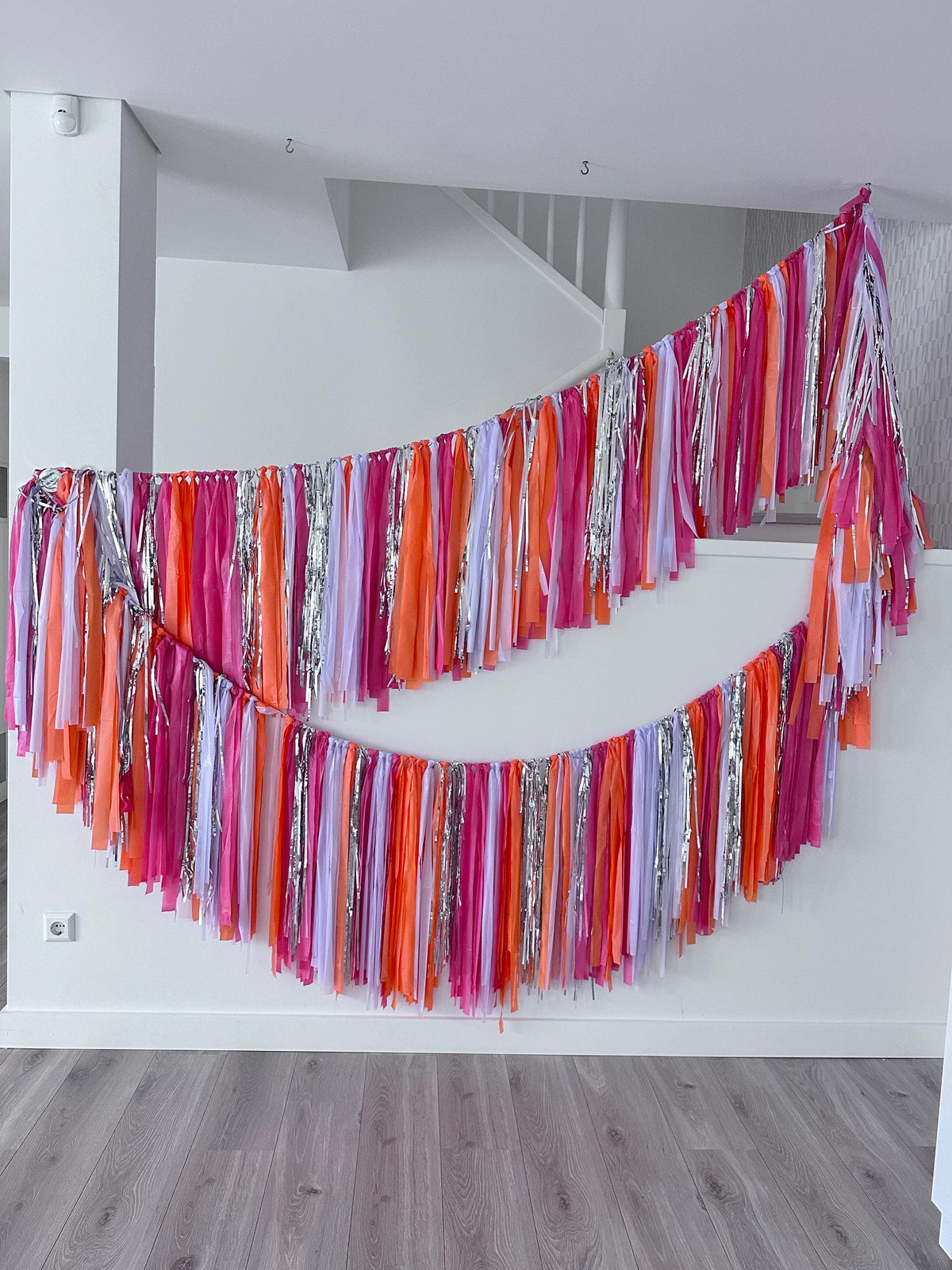 Football Party Fringe Tassel Garland Green Black White Silver Backdrop Banner