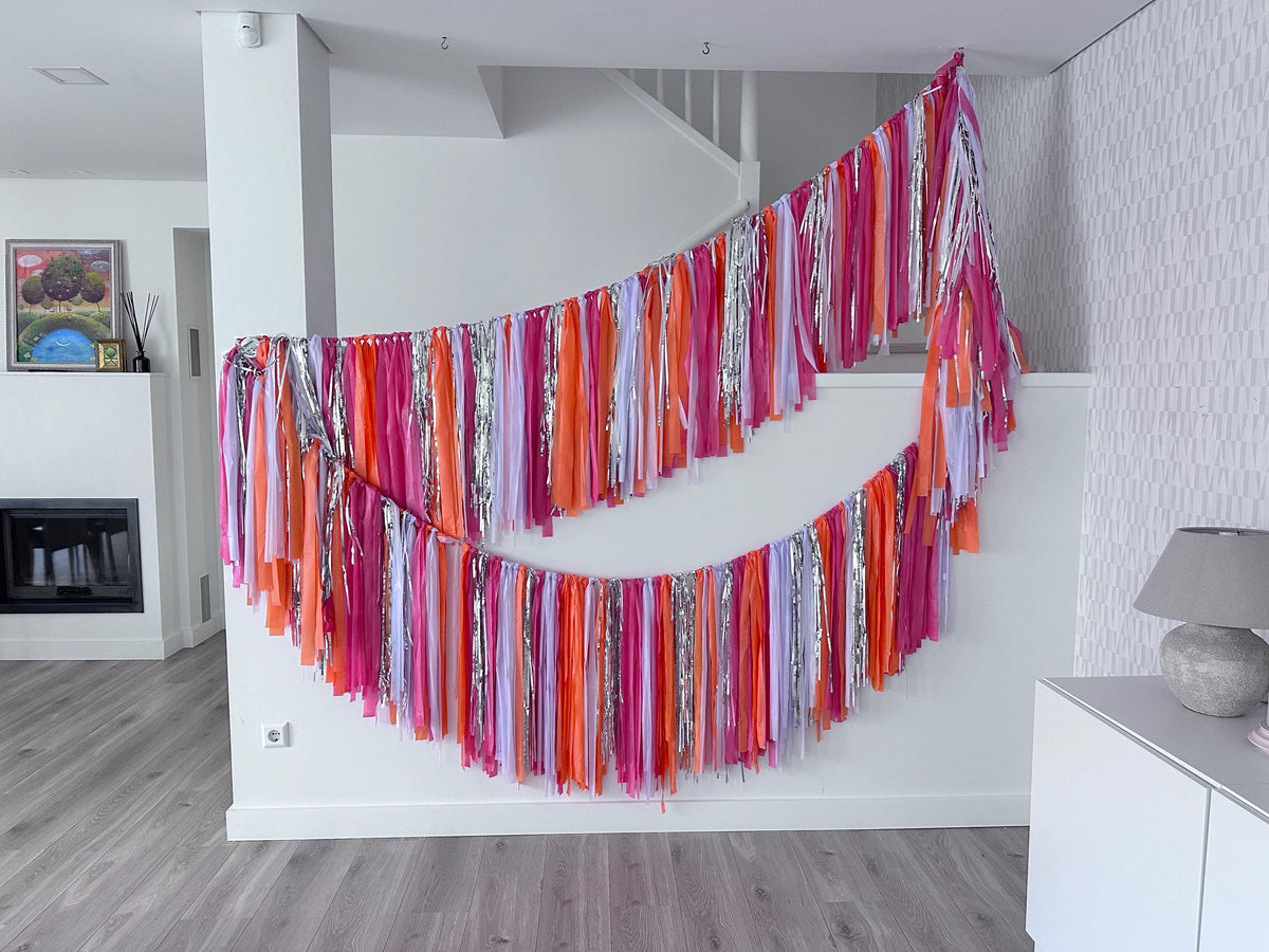 Football Party Fringe Tassel Garland Green Black White Silver Backdrop Banner