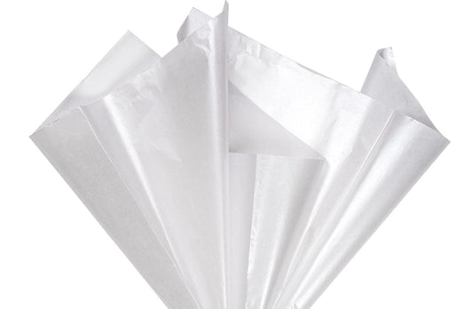 20 x 30 Satinwrap Tissue Paper - White PEARL - Crystalized Texture - Gift Wrapping, DIY Crafts, Wedding Decor, Party Supplies