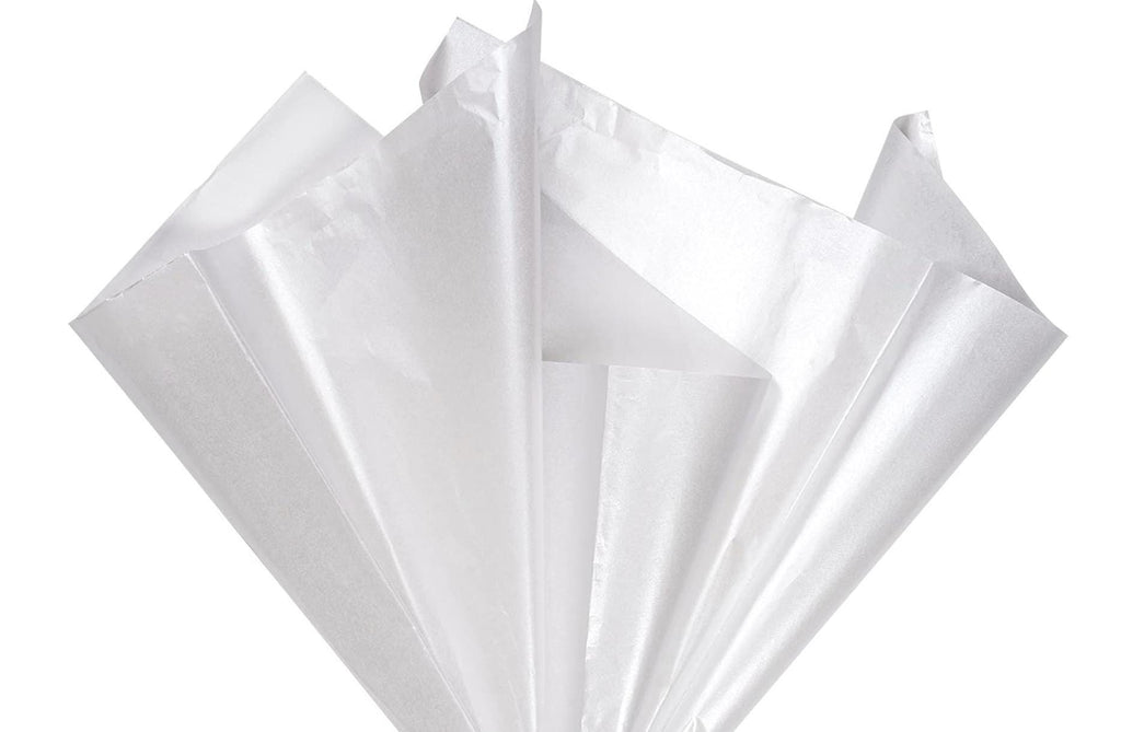 20 x 30 Satinwrap Tissue Paper - White PEARL - Crystalized Texture - Gift Wrapping, DIY Crafts, Wedding Decor, Party Supplies