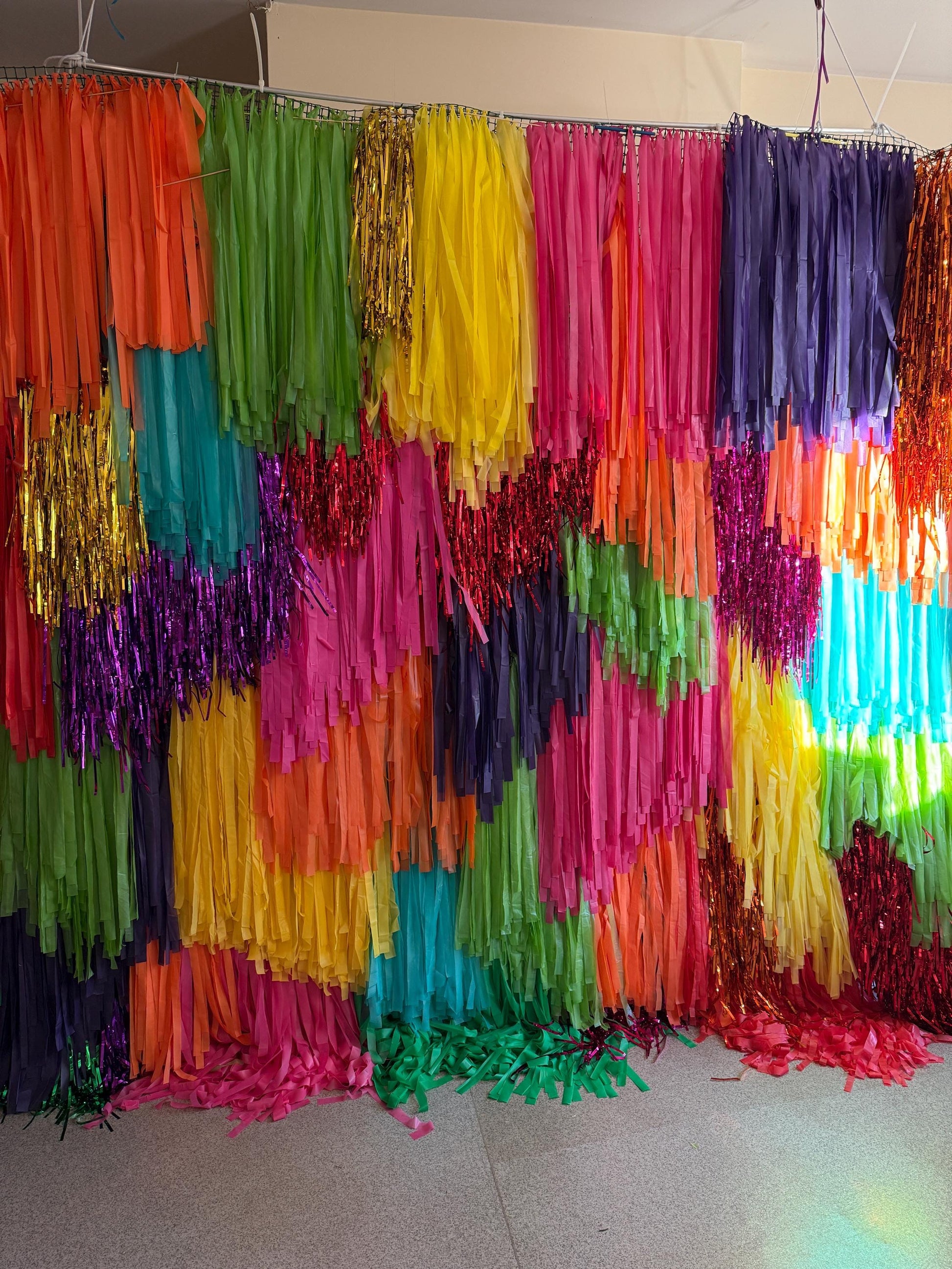 Fringe Wall Backdrop SECTION | Split Order Custom Backdrop | Bridal Shower Engagement Party Photo Booth Decor