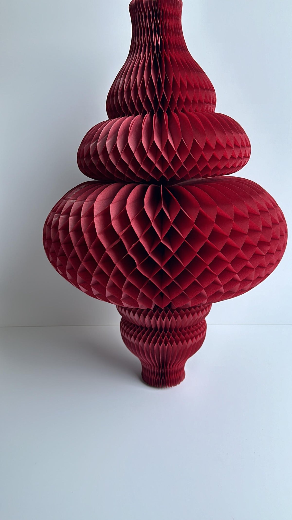 Burgundy Paper Honeycomb Decorations – Large Hanging Tissue Decor for Events