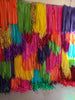 Bright color Fringe Wall Backdrop – Colorful Streamer Party Decor, Photo Booth, Birthday, Disco Theme, Festival Event Decoration, reusable