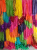 Bright color Fringe Wall Backdrop – Colorful Streamer Party Decor, Photo Booth, Birthday, Disco Theme, Festival Event Decoration, reusable