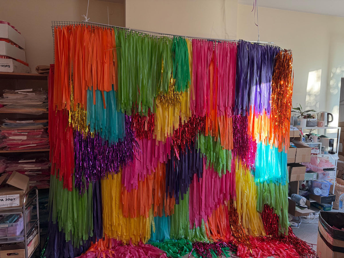Fringe Wall Backdrop SECTION | Split Order Custom Backdrop | Bridal Shower Engagement Party Photo Booth Decor