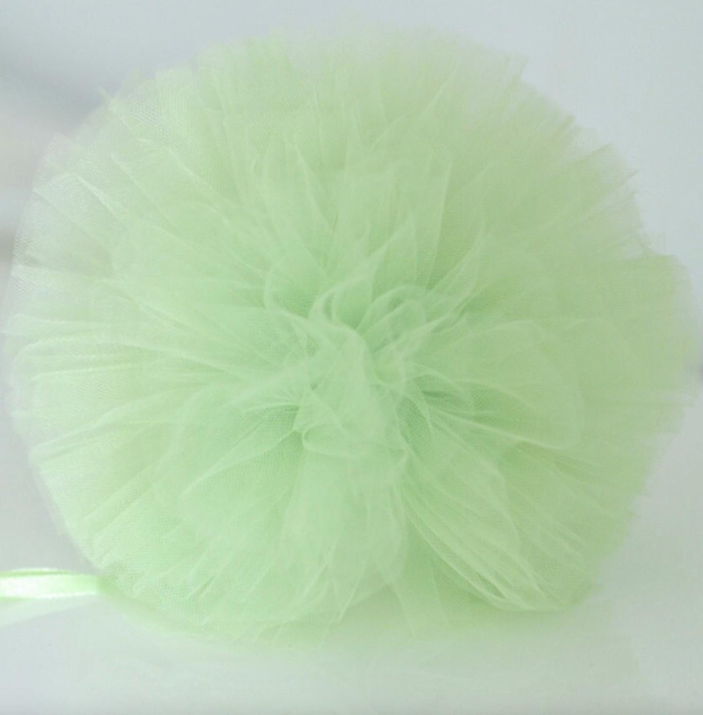 Light Green Tulle Pom Pom - Wedding Decor, Baby Shower Decorations, Tulle Balls for Event and home decor, gift