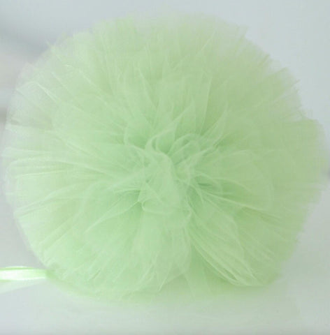 Light Green Tulle Pom Pom - Wedding Decor, Baby Shower Decorations, Tulle Balls for Event and home decor, gift