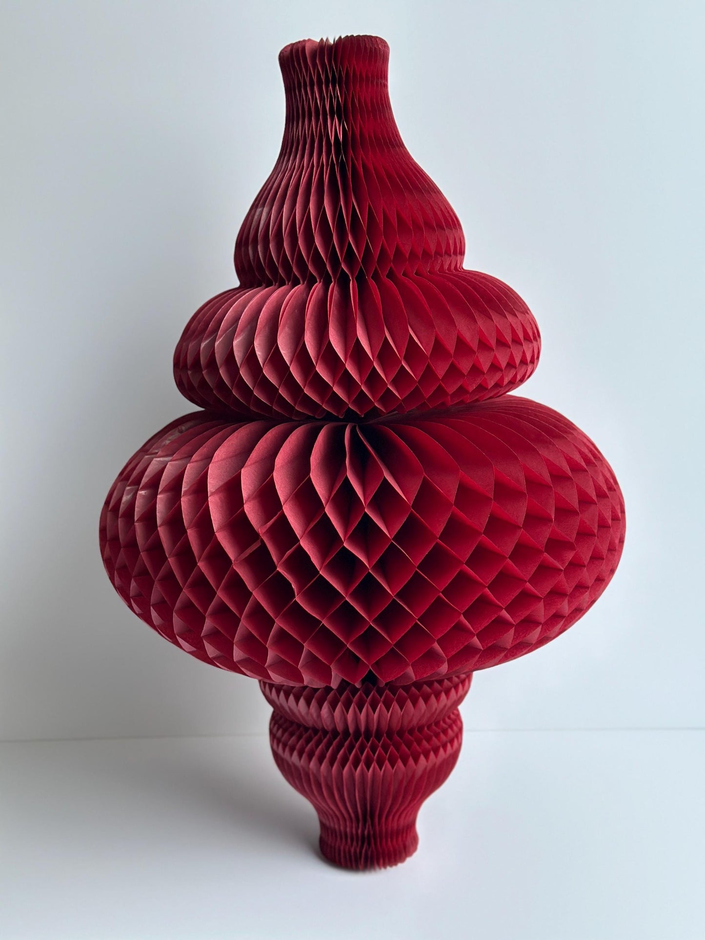 Burgundy Paper Honeycomb Decorations – Large Hanging Tissue Decor for Events