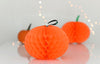 Large Paper Pumpkin honeycomb set 3 PSC sized  10” / 25cm tall halloween party decorations table decor Cute  fall home Decorations baby show