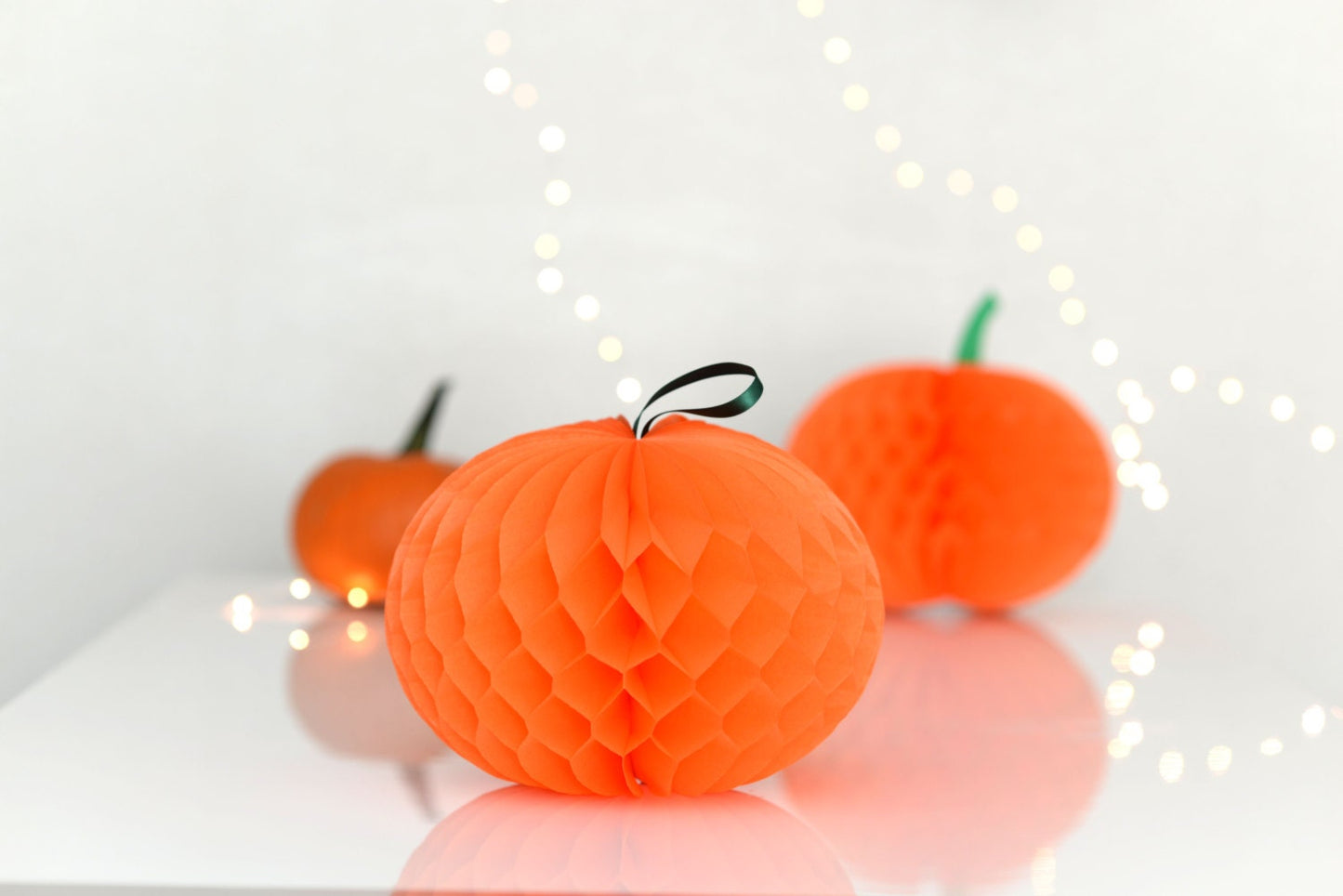 Paper Pumpkin Honeycomb Party Decorations - Halloween, Fall Decor, Baby Shower, Wedding, Housewarming, Autumn Party Decor
