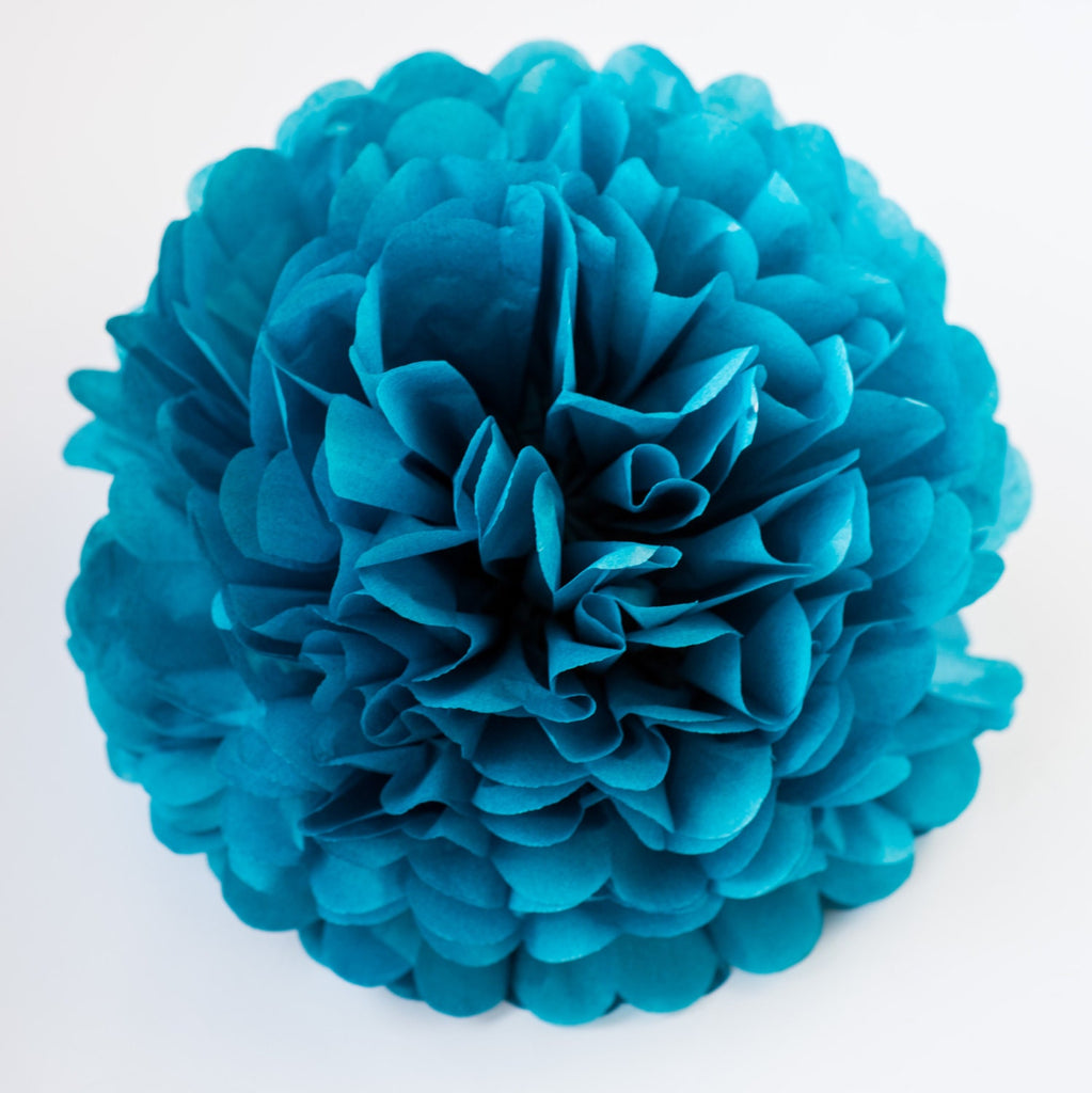 Peacock tissue paper pom pom party decorations VARIOUS sizes | wedding birthday baby shower bridal shower paper flowers tea party decor