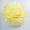 Light yellow paper pom pom party’s decoration in various sizes pastel yellow paper flowers Summer party wedding birthday party baby shower