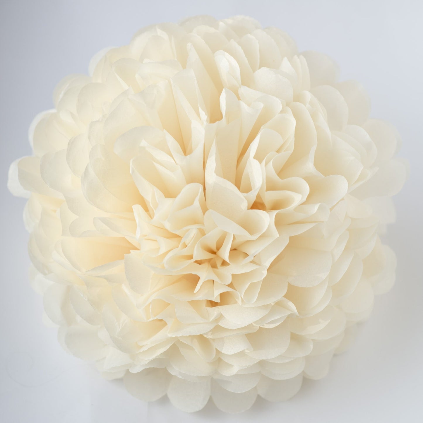 French Vanilla Tissue Paper Pom Poms – Handmade Fluffy Party Decor for Weddings, Baby Showers, Birthdays & Nursery Decorations