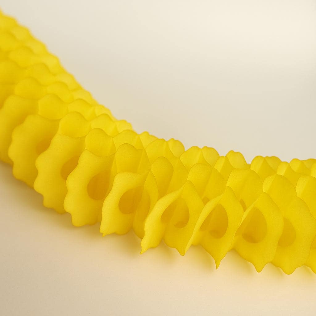 Yellow Tissue Paper Honeycomb Garland: Party Photo Backdrop (11.8 ft)