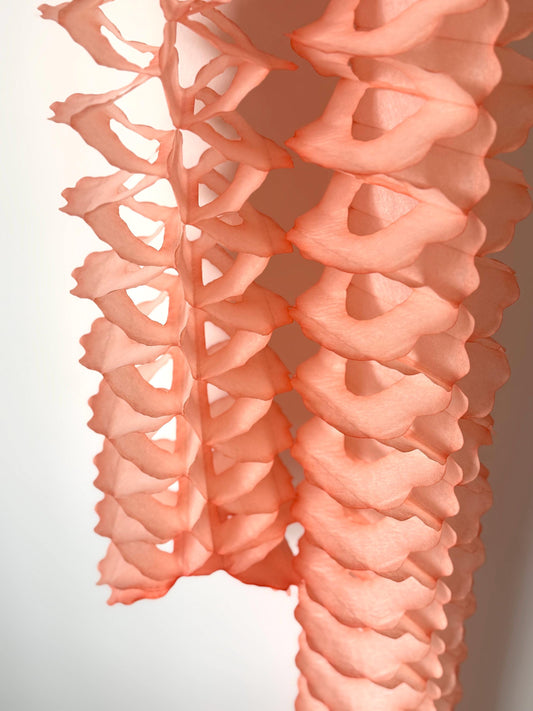 Peach Honeycomb Paper Garland: Reusable Vintage Party Decor