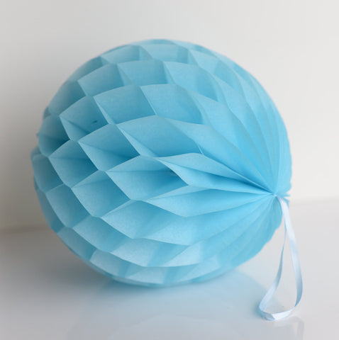 BABY BLUE paper honeycomb ball party decorations baby shower birthday party wedding home tea party Christmas eco friendly decorations