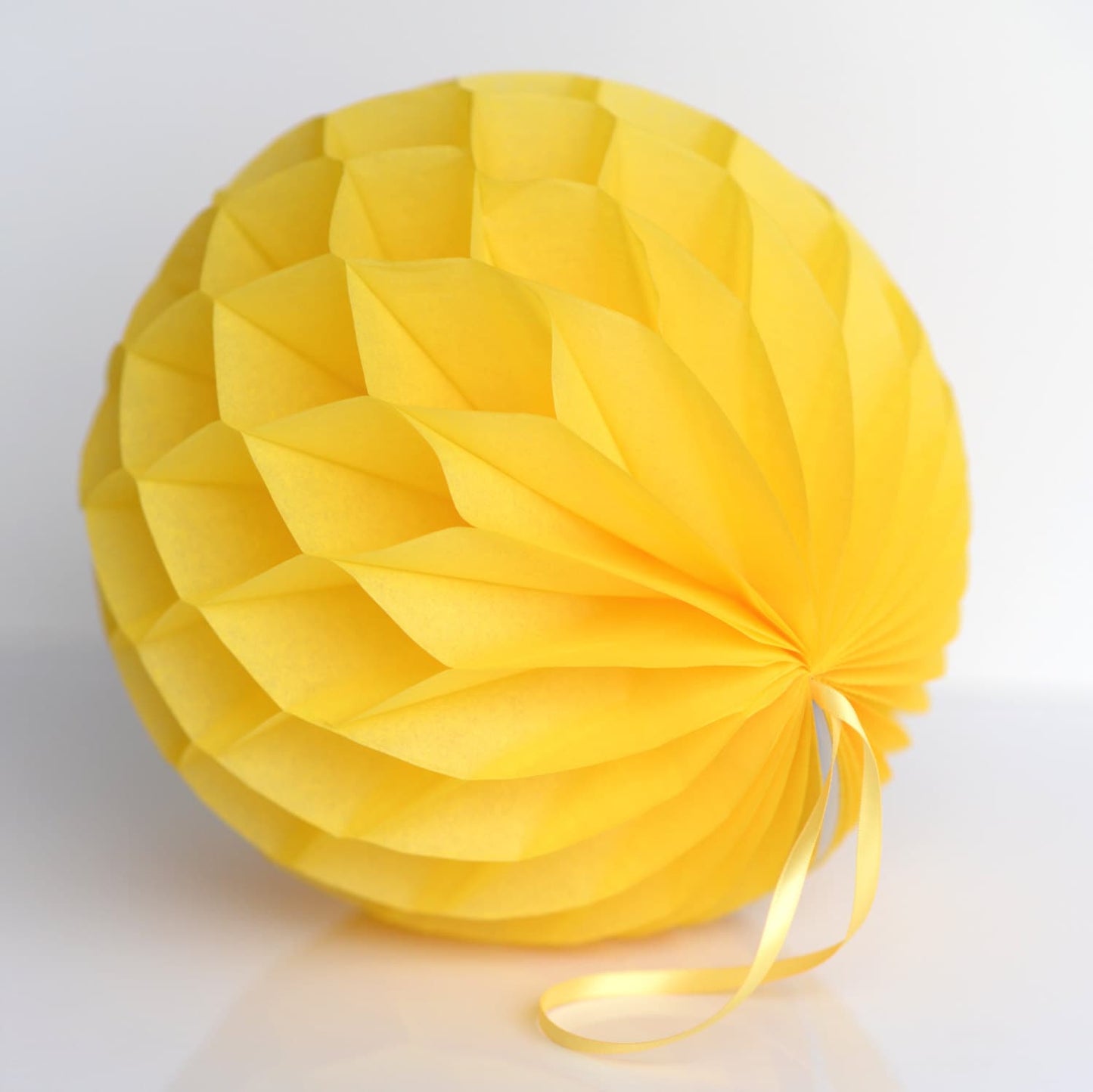 Buttercup paper honeycomb ball | Dark yellow - Birthday party decor | Tropical party decor