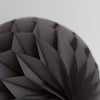 Dark Grey Paper Honeycomb Ball – Elegant Christmas Bauble, Birthday Party Decor, Wedding & Holiday Hanging Decorations, eco friendly