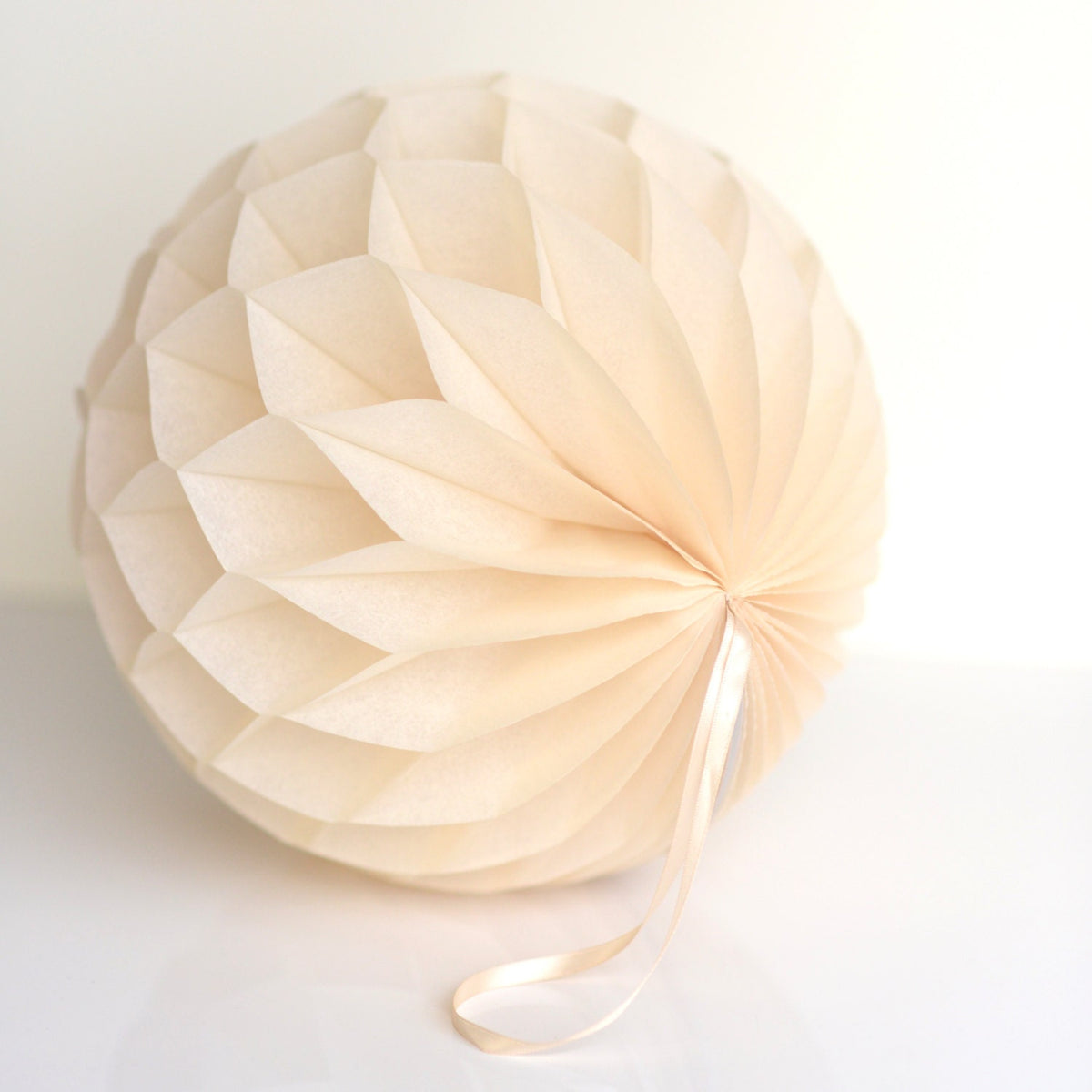 Beige paper honeycomb ball | Wedding decor | Paper pom poms | Wedding isle decor | Nursery decor