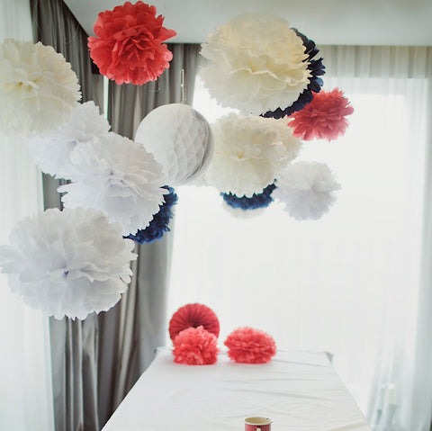 18 LARGE size  tissue paper  pom poms party decoration set custom color for Wedding birthday party bridal shower baby shower classroom decor