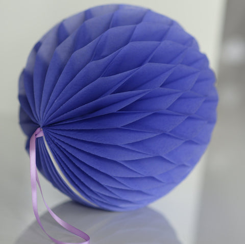 PANSY Purple paper honeycomb ball party decorations, weddding, birthday party decor, sustainable baby shower