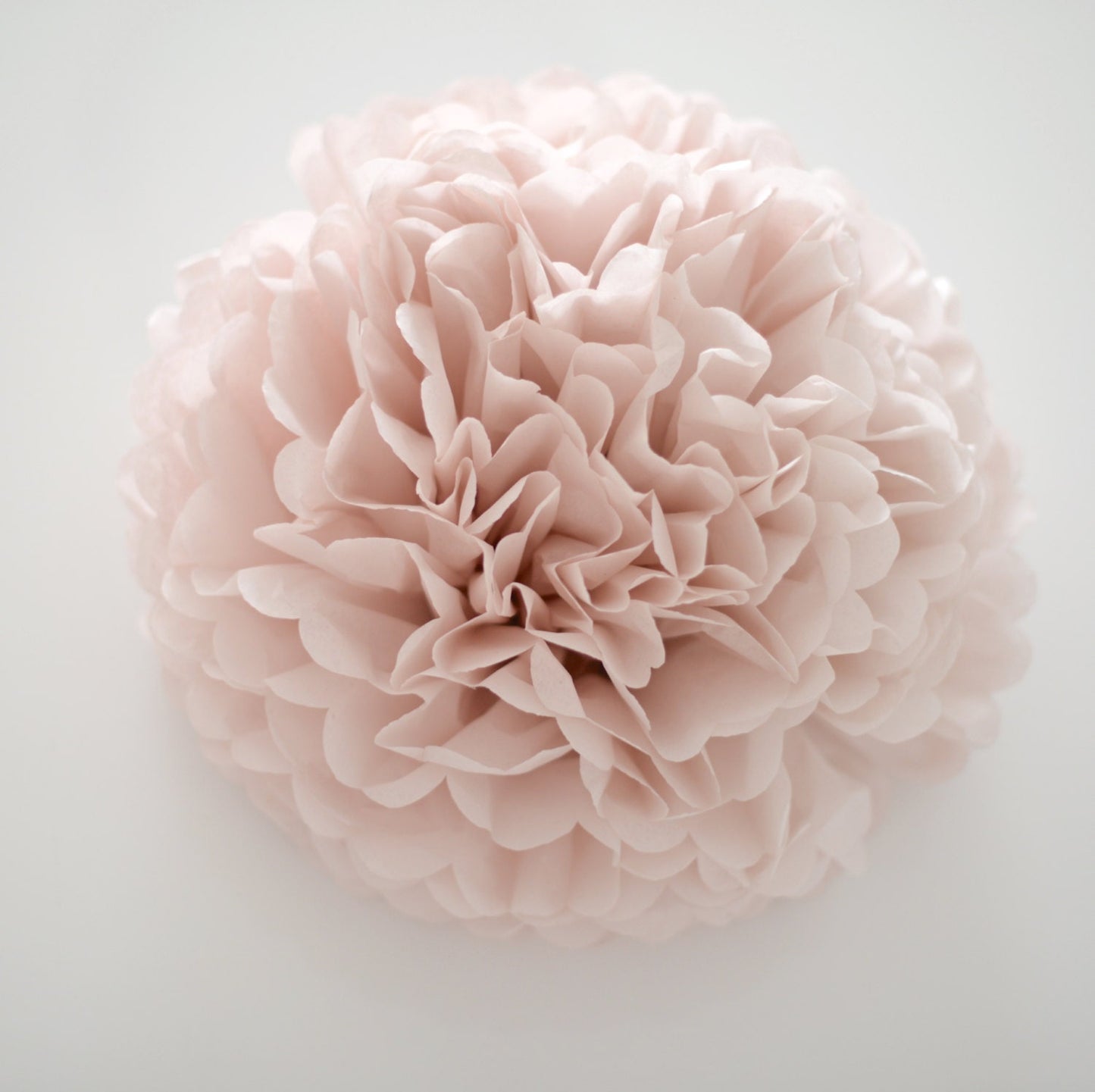 Dusty pink paper pom pom party decorations dusky pink wedding paper flowers, baby shower, bridal shower, birthday party decor eco friendly