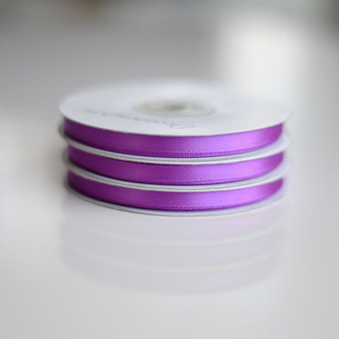 Plum double sided  satin ribbon 12mm /6mm high quality beautiful ribbon purple craft gift wrap ribbon retail bows