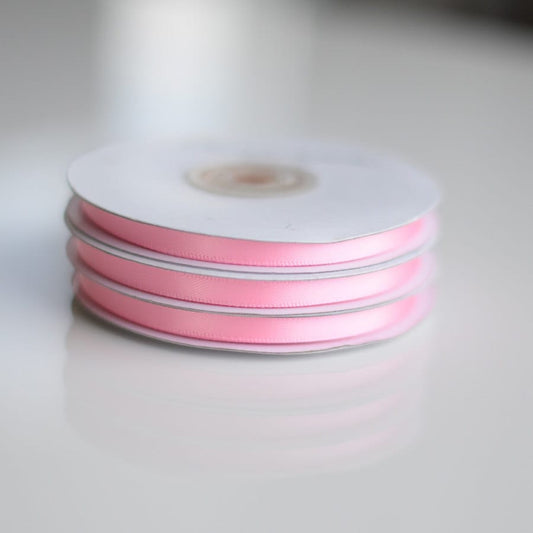Baby pink double sided satin ribbon roll