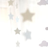 Glitter gold stitched paper star garland - golden - Nursery Birthday Baptism party Decor Photo Prop balloon tail