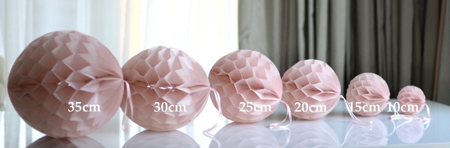 Tissue paper Honeycomb set | Colourful paper pom poms | Birthday party decorations