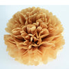 Kraft brown tissue Paper pom pom party decorations various sizes Rustic wedding Paper flowers neutral baby shower birthday party home decor