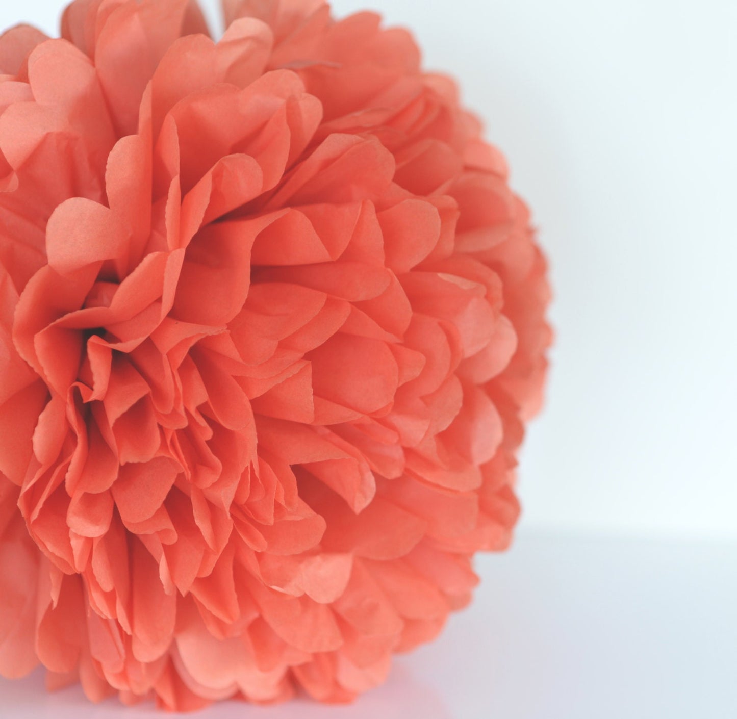 Sandstone Paper Pom Pom - Rusty Orange Party Decorations, Wedding, Birthday, Fall Baby Shower, Boho & Whimsical Event Decor