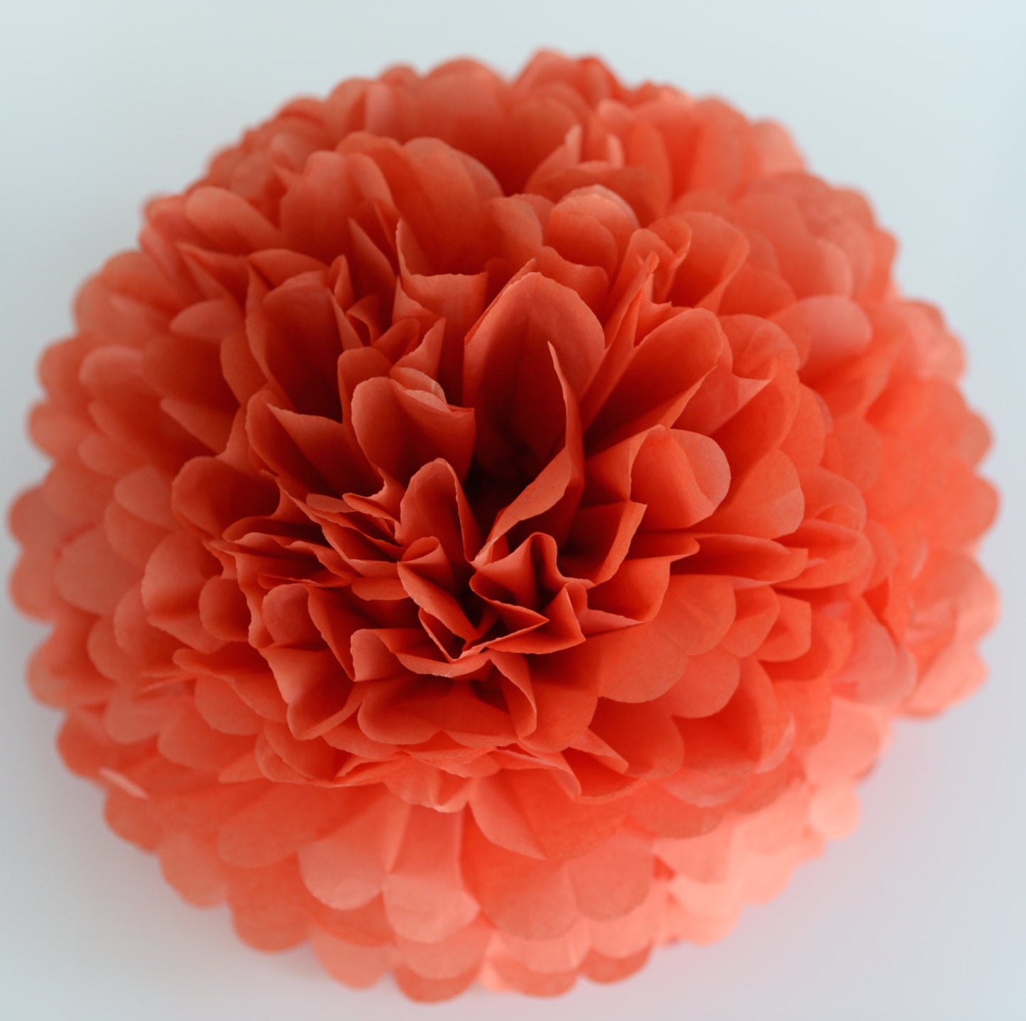 Sandstone Paper Pom Pom - Rusty Orange Party Decorations, Wedding, Birthday, Fall Baby Shower, Boho & Whimsical Event Decor