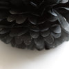 Space grey paper pompom | Onyx Gemstone Paper pom poms | Space party decorations