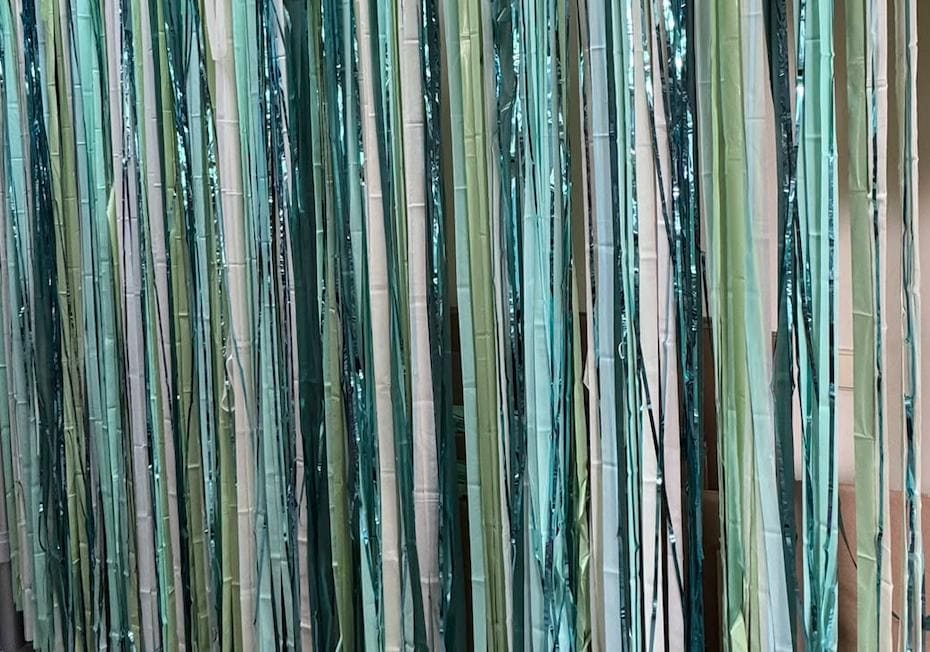 Streamer Backdrop, Fringe Backdrop, Under the Sea Party Decorations, Boy Baby Shower, Mint Green Teal Blue, Mermaid Party, Photo Backdrop