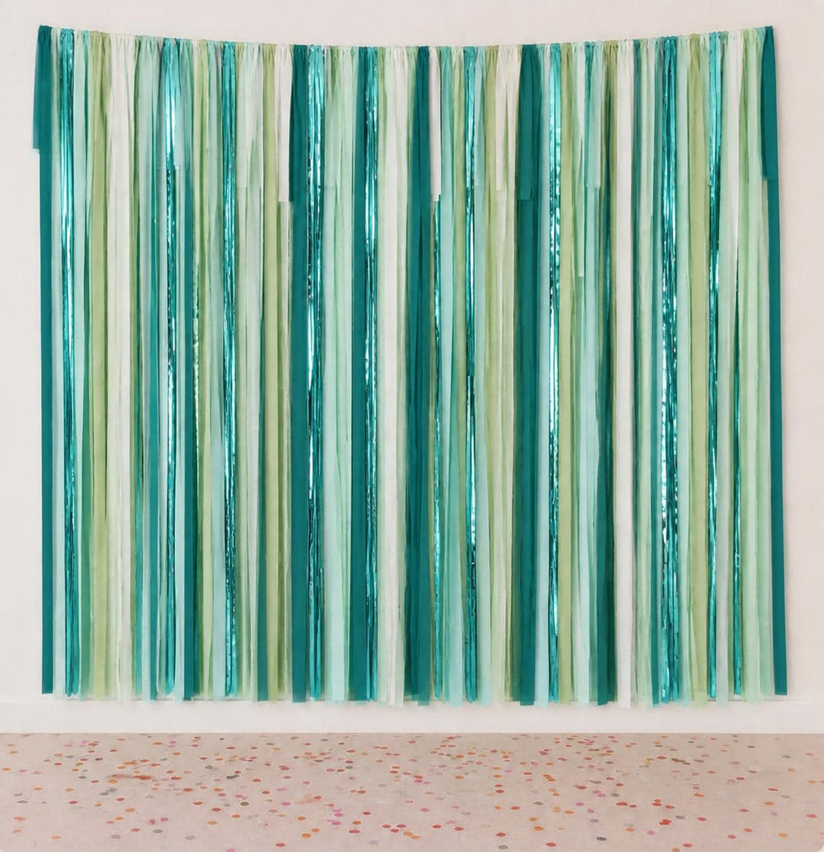 Streamer Backdrop, Fringe Backdrop, Under the Sea Party Decorations, Boy Baby Shower, Mint Green Teal Blue, Mermaid Party, Photo Backdrop