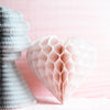 Wedding decorations - Paper heart honeycomb - dusty pink | Blush Valentines decorations