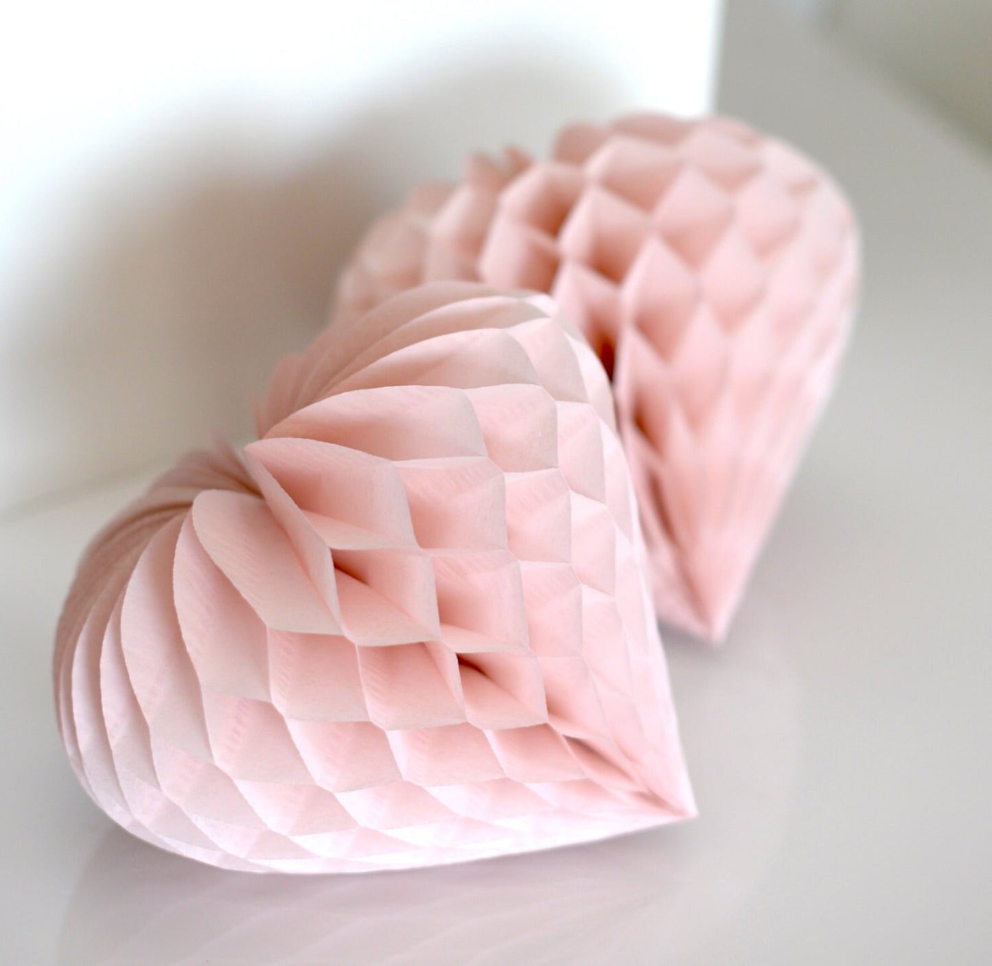 Paper heart honeycomb  Valentines day decoration Wedding baby shower bridal shower decor Paper heart gift for mother wife girlfriend