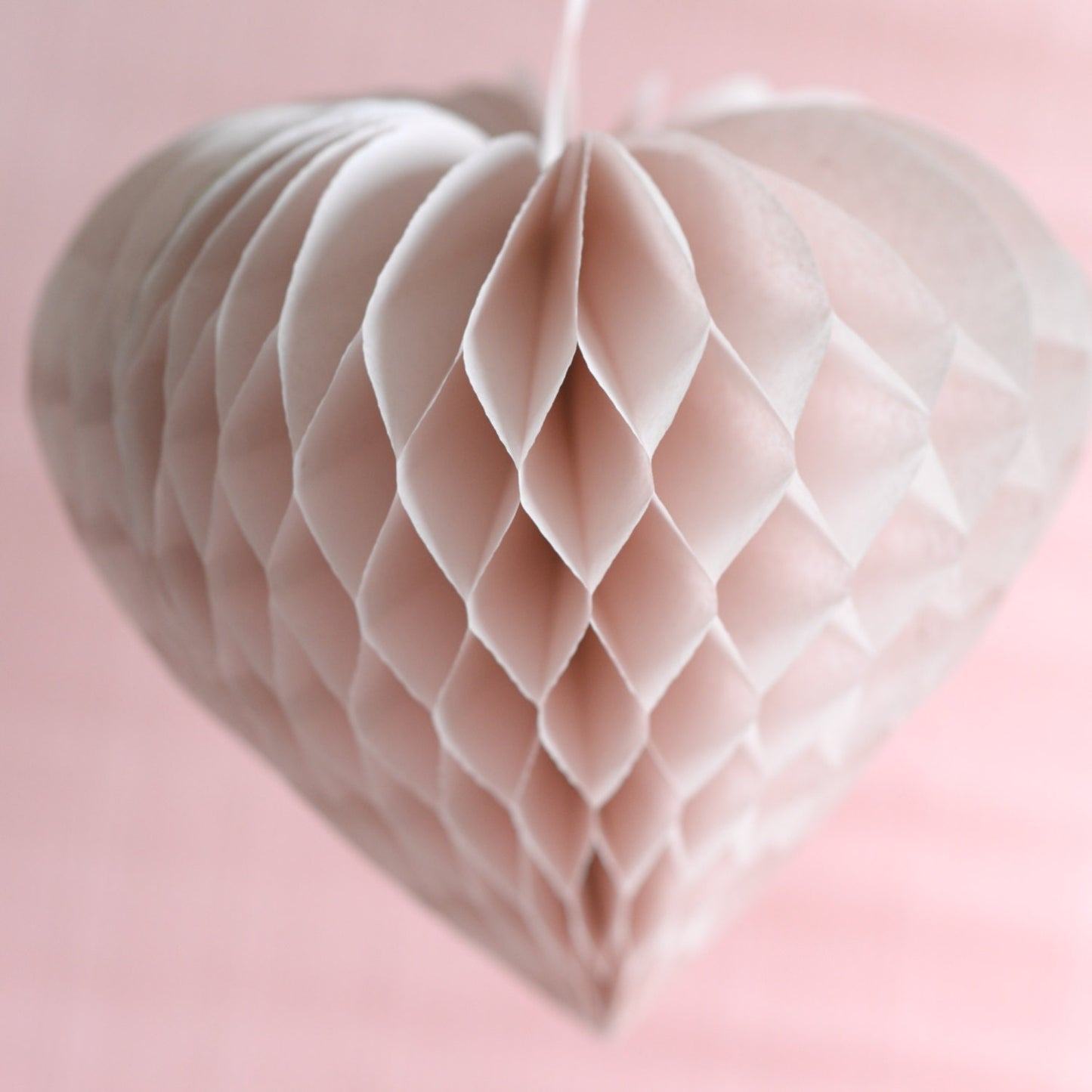 Wedding decorations - Paper heart honeycomb - dusty pink | Blush Valentines decorations