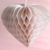 Wedding decorations - Paper heart honeycomb - dusty pink | Blush Valentines decorations
