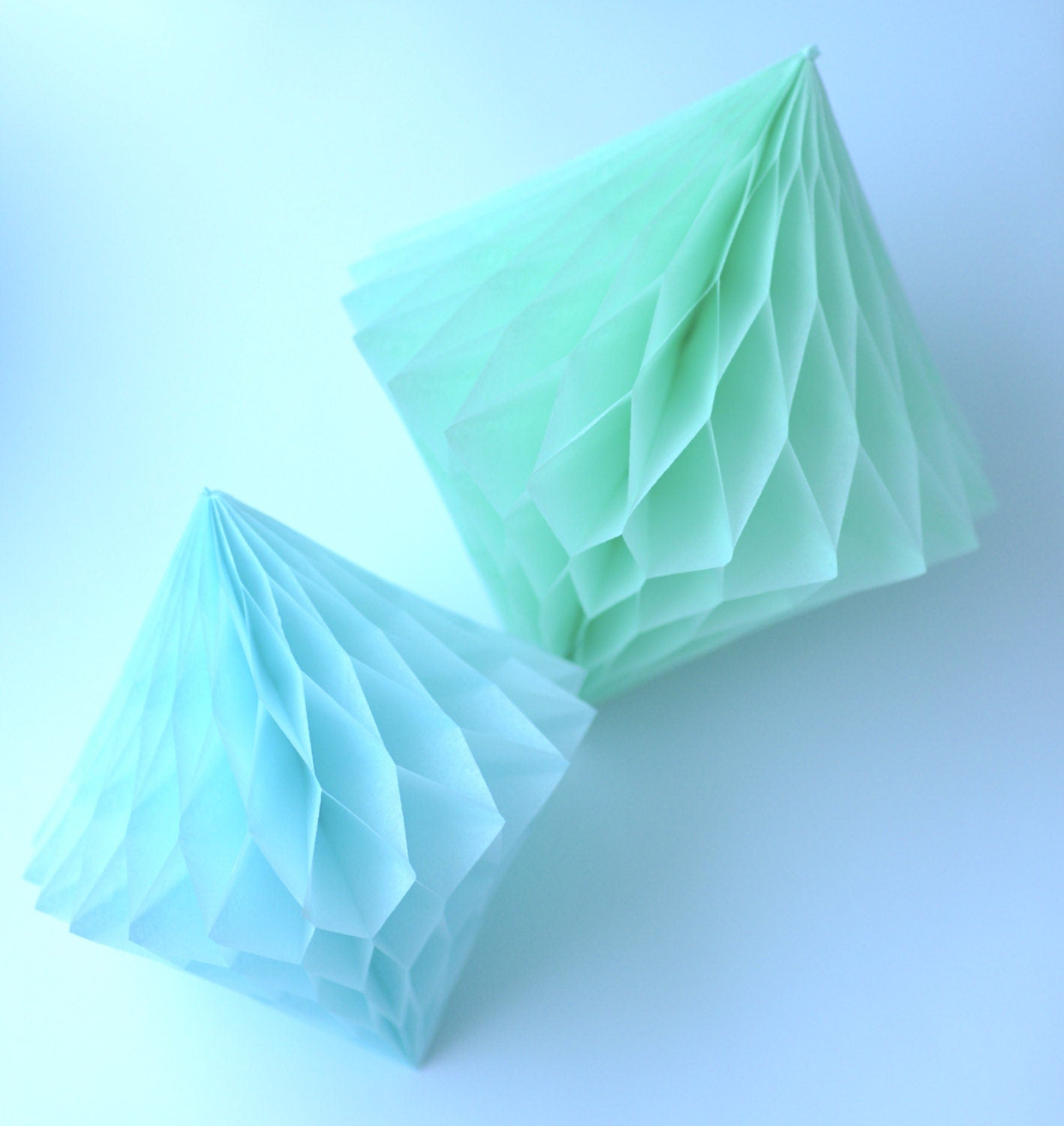 Diamond shape 12" / 30CM  honeycombs | Rhombus shape paper decorations | Honeycomb paper pom poms